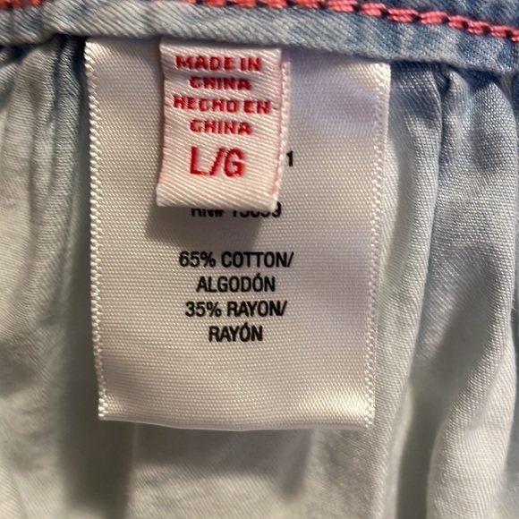 Bongo Skater Skirt Light Wash Blue Mini Size L - Picture 4 of 6